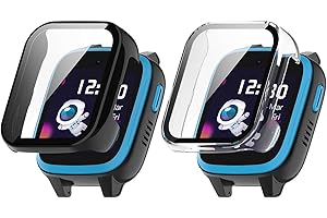 Mayfun 2 Stück Displayschutz Hülle für Xplora XGO 3 Schutzhülle, Rundum Hülle mit Schutzfolie, TPU Vollschutz Cover, Anti-Kratz Case Displayschutzfolie - Transparent + Schwarz