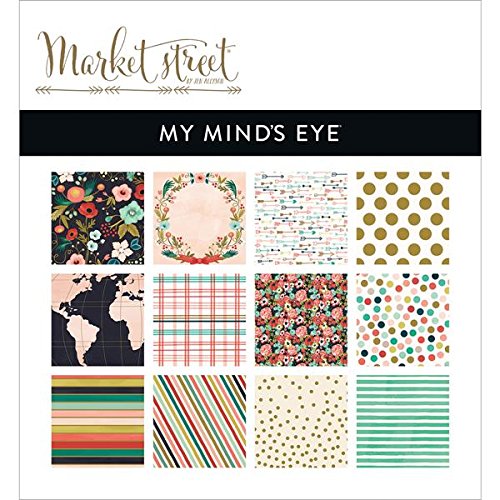 My Mind's Eye Double-Sided Paper Pad 6"X6" 24/Pkg-Market Street Ashbury Heights, 12des/2ea