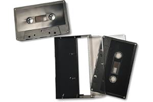 CUIDATUMUSICA 10 Cintas Virgenes Cassette Ferro 60 Minutos con Carcasa Color Negro/Ref.4210