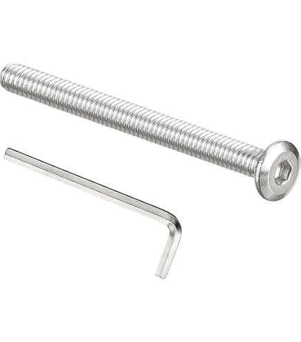 Taiss 30-Pack 1/4-20 X 1-1/4” Flat Head Socket Head Screws – 304 Stainless Steel, Fully Threaded, Black Zinc Plated, With Hex Spanner, For Furniture Assembly
