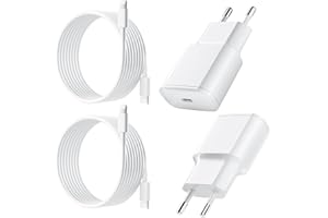 25W Chargeur Rapide pour iPhone, 2 Pi&#xE8;ces PD 3.0 Prise USB C avec 2M Cable Lightning for iPhone 14/14Pro/13/13 Mini/13 Pro/13Pro Max/12/12Pro/12 Pro Max/11/11 Pro/ 11 ProMax