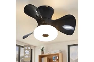 ‎HOMEFIRE Homefire Led Deckenventilator mit Beleuchtung Leise - Modern Deckenlampe Ventilator Fernbedienung Timing Wohnzimmerlampe Dimmbar Deckenleuchte Fan für Schlafzimmer Wohnzimmer Esszimmer Kinderzimmer