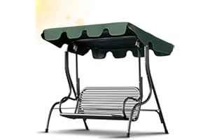 ‎VIGEVEE Vigevee Ersatzdach Universal Sonnendach für Hollywoodschaukel UV-Schutz 210x145cm Dach für Gartenschaukel Erastzbezug Grün Dachplane Wasserdichtes für 3-Sitzer