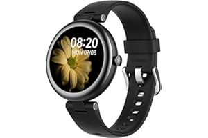 SHANG WING Lynn Orologio Smartwatch Donna Fitness Tracker Frequenza Cardiaca Saturazione Ossigeno nel Sangue Smart Watch Controllo Musica Cronometro Multisport Trova Telefono Idee Regalo Donna Nero