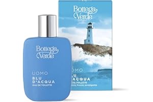 Bottega Verde - Blu d'Acqua, Eau de Toilette, 50 ml, Profumo Uomo, Fragranza Fresca e Avvolgente
