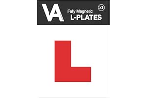 VIA ALBION® Fully Magnetic L-PLATES - Pack of 3 - Self Cling - Extra Thick 1mm - for Metal Panels only - In line with DVSA standard