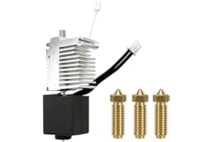 RugooSpink Kobra 3 Hotend Hot End con dissipatore di calore Hotend Sostituzione Assembly Testa di Stampa Extruder Accessori con Ugello Extra 0.2/0.6/0.8mm Ottone per Anycubic 3D Stampante Parti