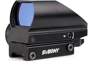 Svbony Viseur Point Rouge 4 Réticule 5 Niveau de Luminosité Red Dot Sight Queue d'aronde Monts 20mm Viseur Red Dot