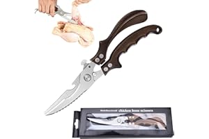 ROONTIN Heavy Duty Kitchen Scissors - Poultry Shears Meat Scissors, Stainless Steel Kitchen Shear for Meat, Poultry, Fish, Nuts, Vegetables, and Herbs