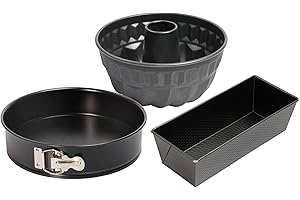 Kaiser Classic Stampo 3 Pezzi Set, Spring Forma Ø26 cm, in Forma di cavalla Stampo Ø22 cm, Made in Germany con Rivestimento Antiaderente