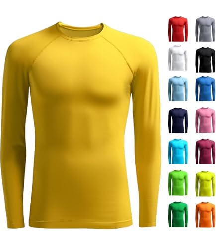 Camiseta Térmica ROX Para Niños - Talla 10 Años, Color Naranja, Manga Larga, Tejido Térmico
