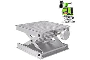 Joberio 60 kg Decorhome Labor-Scherenheber – erweiterbare Hubtisch-Stützplattform für Labor, Oberdeck-Labor-Stützplattform, Oberfräsen-Hubhöhenbereich von 20 mm bis 80 m