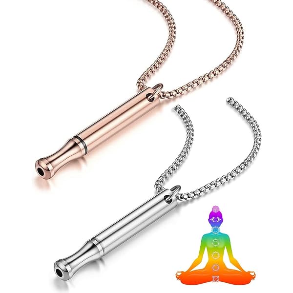 KEQAR Kit Para Dejar De Fumar – Cadena De Respiración Y Anillo De Ansiedad De Acero Inoxidable – Alivio Del Estrés