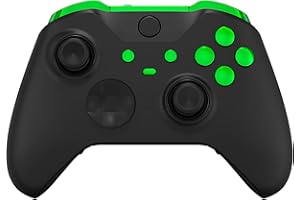 eXtremeRate Tasti Pulsanti Ricambio per Xbox Elite Series 2 Controller,LB RB LT RT Bumper Grilletti Pulsante Profile Switch per Xbox Elite Series 2 Core Joystick Model 1797-Verde Cromo