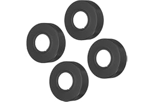 sourcing map 4pcs Shower Arm Flange 66mm/2.6" OD Escutcheon Plate Stainless Steel Round Plumbing Cover Plates for 25mm/1" Dia Water Pipe Faucet Decoration, Black