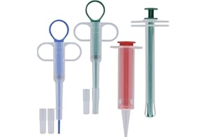 LUTER 4PCS Siringa per Animali Domestici Sparapillole per Animali Domestici Alimentatore per Tablet con Punta Morbida per Animali Domestici