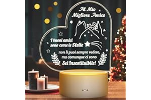 Aonveki Regalo per Amica, Regali per Amica Donna Compleanno, Regalo di Amicizia per Donna, Regalo di Luce Notturna per Amica, Lampada Regalo di Ringraziamento Natale per Amica, Sorella, Donna