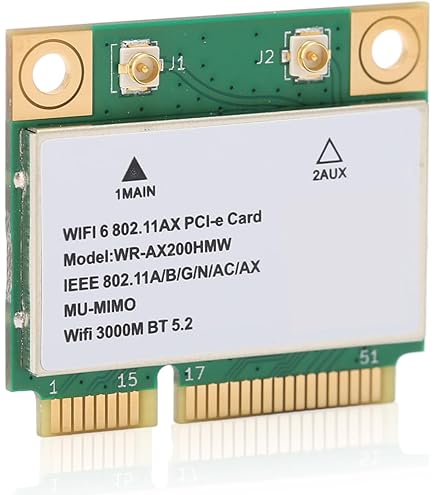 QID-carte Sans Fil WiFi 6 Carte Réseau WiFi 6E AX211NGW, Adaptateur