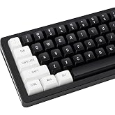 GEKUCAP Siyah ve Beyaz Keycaps 150 Anahtar, Minimalist Stil CSA Profili PBT Tuş Kapakları Boya S&uuml;blimasyon &Ouml;zelleştirilmiş Tu