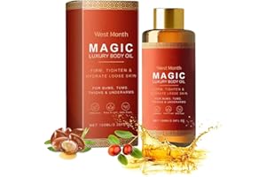 VPOUERY Huile Magique Raffermissante pour le Corps - body peau fripée, huile raffermissante corps, Sunday Crème à 99% d'Ingrédients Naturels - Anti Peau Fripée & Ridules Sèches - 100 ml