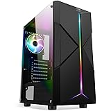 Spirit Of Gamer - Gamer PC Case ARGB ATX/mATX/ITX - Pannello Frontale in Rete Metallica - Pannello Laterale in Vetro temperat