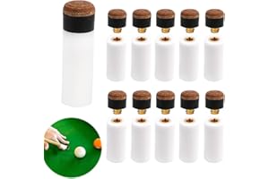 SopwMap 10 Piezas Puntas de Taco de Billar, Repuesto de Puntas para Tacos de Billar de 10mm y Virolas Blancas, Tacos de Billar Accesorios para Jugadores de Billar en Clubes y Competencias