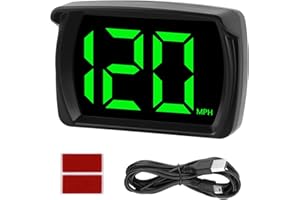 ARADOEA Digital GPS Speedometer Car MPH HUD Display with LED Large Font Display, GPS Heads Up Displays for Cars, Trucks, Suvs, Motorcycles Speedo Head Up Screen, USB Plug Play (1)