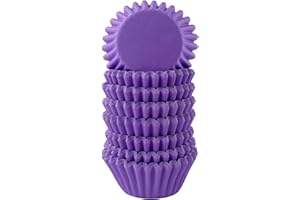 Miss Bakery's House® Mini moules à muffins - papier - Ø 32 mm x 20 mm - violet - 200 pièces - pâtisserie - confiserie - caissettes pour cupcakes et sucreries - petits fours