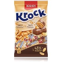 ROSHEN Cukierki KROCK, karmelowe, 43% orzechów, 1 kg : Amazon.pl ...