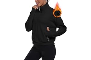 MoFiz Felpa Senza Cappuccio Donna Giacca in Pile Giacca Sudore Pullover Zip Corta per l'Autunno Inverno Felpa Leggera Trekking