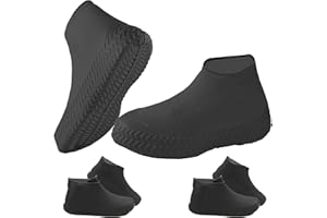 Ahigh Schuhuberzieh Wasserdicht,3 Paare Schuh Überzieher,Schuhüberzieher Einweg/Mehrweg Latex-Regenschutz Schuhe,Schuhüberzieher Rutschfest für Regen,Schneetag,Wüstenstrand,Schlammige Straßen