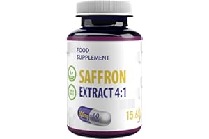 HEPATICA Saffron Dietary Supplement 800mg Equivalent (200mg 4:1 Extract) 60 Vegan Capsules