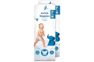 By Amazon Pañales Ultrasecos, Talla +7 (más de 18kg), 100 Pañales (2 Paquetes de 50) (Anteriormente una marca Mama Bear brand, el mismo producto)