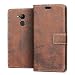 Produktbild RIFFUE Huawei Honor 6C Pro Hülle, Retro Style Vintage PU Leder + TPU Innenflip Holster Cover für Huawei Honor 6C Pro (5,2 Zoll) mit Kickstand und Card Slots - Braun