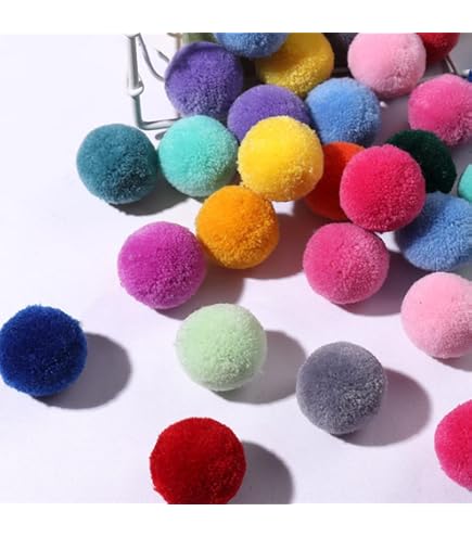 Mini-Pompons, 50 Stk. sortiert, 5-10 mm