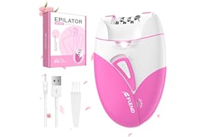 BUBBACARE Épilateur Électrique Femme, Épilateur Facial Sans Fil de cheveux avec Lumière LED, Rechargeable Mini Épilateur Tondeuse pour Femme Épilation pour Le Visage, Aisselles, Bikini et Les Jambes
