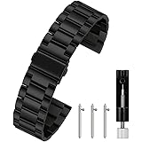 Berfine Quick Release Watch Strap,16mm 18mm 20mm 22mm 24mm Premium Solid Stainless Steel Watch Band Replacement