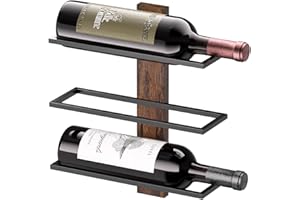 B4Life Weinregal Zur Wandmontage Für 3 Flaschen -weinregal Wand, Flaschenregal,Flaschen Wandregal,weinflaschenhalter,weinhalter Zum Umhängen,Weinhalter Und Weindekor Für Die Wand