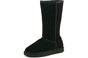 Shenduo Scarpe Invernali Classic - Stivali Donna da Neve in Pelle Alti al Ginocchio con Caldo Comode DA5815