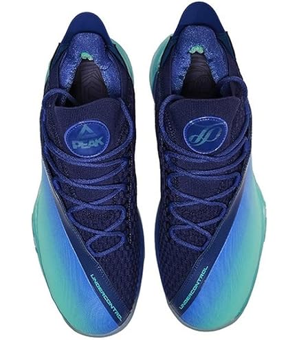 Peak E93323A Men's Basketball Match Shoes, Size E43, Black/Purple
