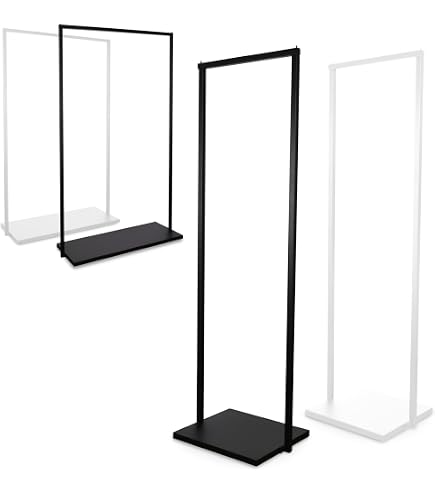 T-förmiger Kleiderständer Mit Steinplattenbasis – 175 Cm Hoch, 8 Haken, Freistehend Für Flur, Schlafzimmer & Büro (weiß)