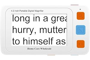Lente d'ingrandimento mobile digitale con schermo LCD da 4,3 pollici - Fornisce un ingrandimento del testo 4x-32x per una lettura più semplice da Home Care Wholesale