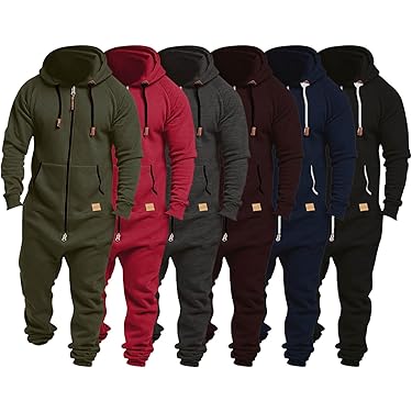 Pyjama Homme Manches Longues - Tissu Modal Doux, Respirant - Haut Col Mi-haut, Pantalon élastique - Confort Nuit
