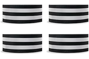 MEGAVOW 4 Piezas Bandas Reflectante Elástica, Brazalete Reflectantes para Bicicleta, Banda de Seguridad Reflectoras, Clips para Pantalones para Correr Ciclismo