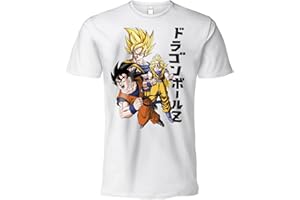 BLT DISTRIBUTION SRL Camiseta DragonBall Goku Super Saiyan Oficial Blanca Niño Adulto Niño