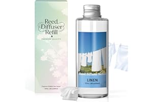 SCENTORINI Fresh Linen Reed Diffuser Refill Oil 200ml – Crisp Clean Scent Refill for Reed Diffusers – Airy Fresh Aroma for Bathroom, Wardrobe, Office & Everyday Home Use
