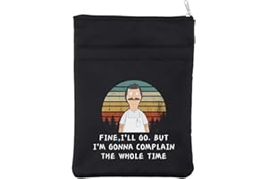 BAUNA Bob's TV Show Merchandise Book Sleeve Bob's Belcher Inspired Book Cover Tina Cartoon Lovers Gift Burger Fans Gift Waterproof Zipper Pouch (Whole time BL BM)
