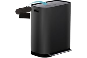 Homra Dual Kitchen Bin 60l – Double Rubbish Bins 2x30l – 2 Compartment Pedal System – Waste&Recycling Separation – Soft Close Design – Inner Buckets with Handles – Stainless Steel – Odour Filter