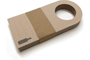 CYDPrinting Wine Beverage Bottle Neck Hanging Cards Tags Labels Reserved Table Number Name (MANILLA Pack of 50)