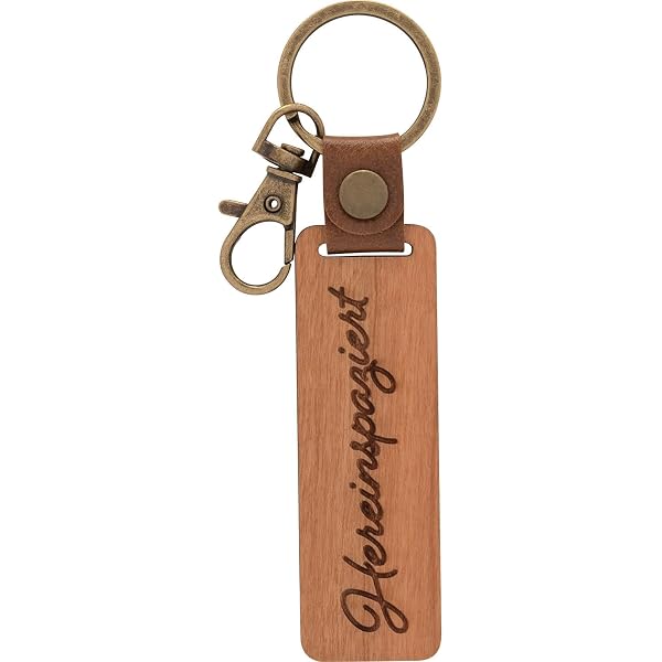 GRUSS & CO Schlüsselanhänger „Alltagsheldin“ – Aus Metall, Goldfarben, 9,6 X 3 Cm, Mit Spaltring